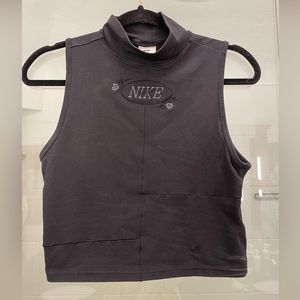 Nike black mock neck tank
